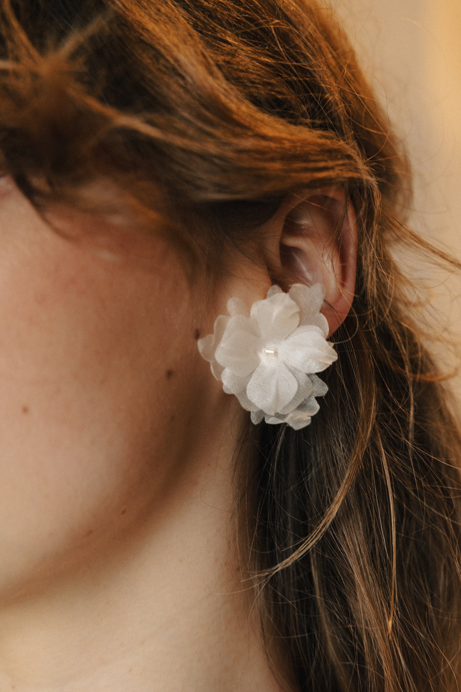 Bella - Silk Flower Earrings