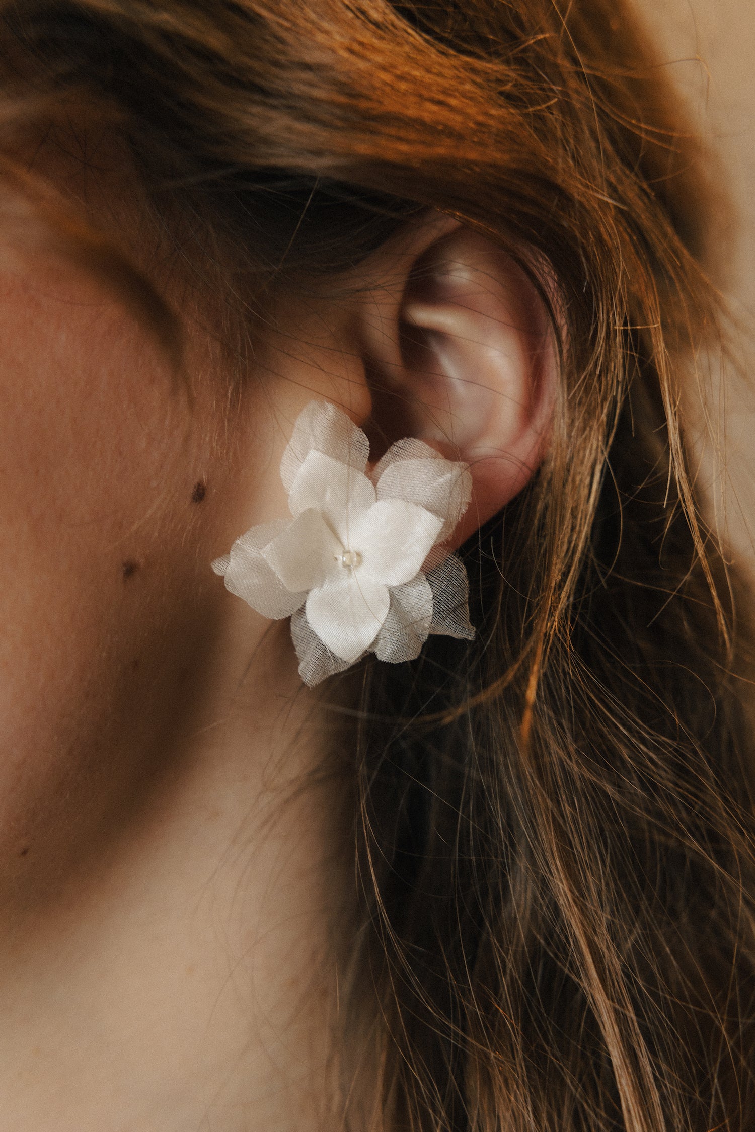 Mali - Silk Flower Earrings