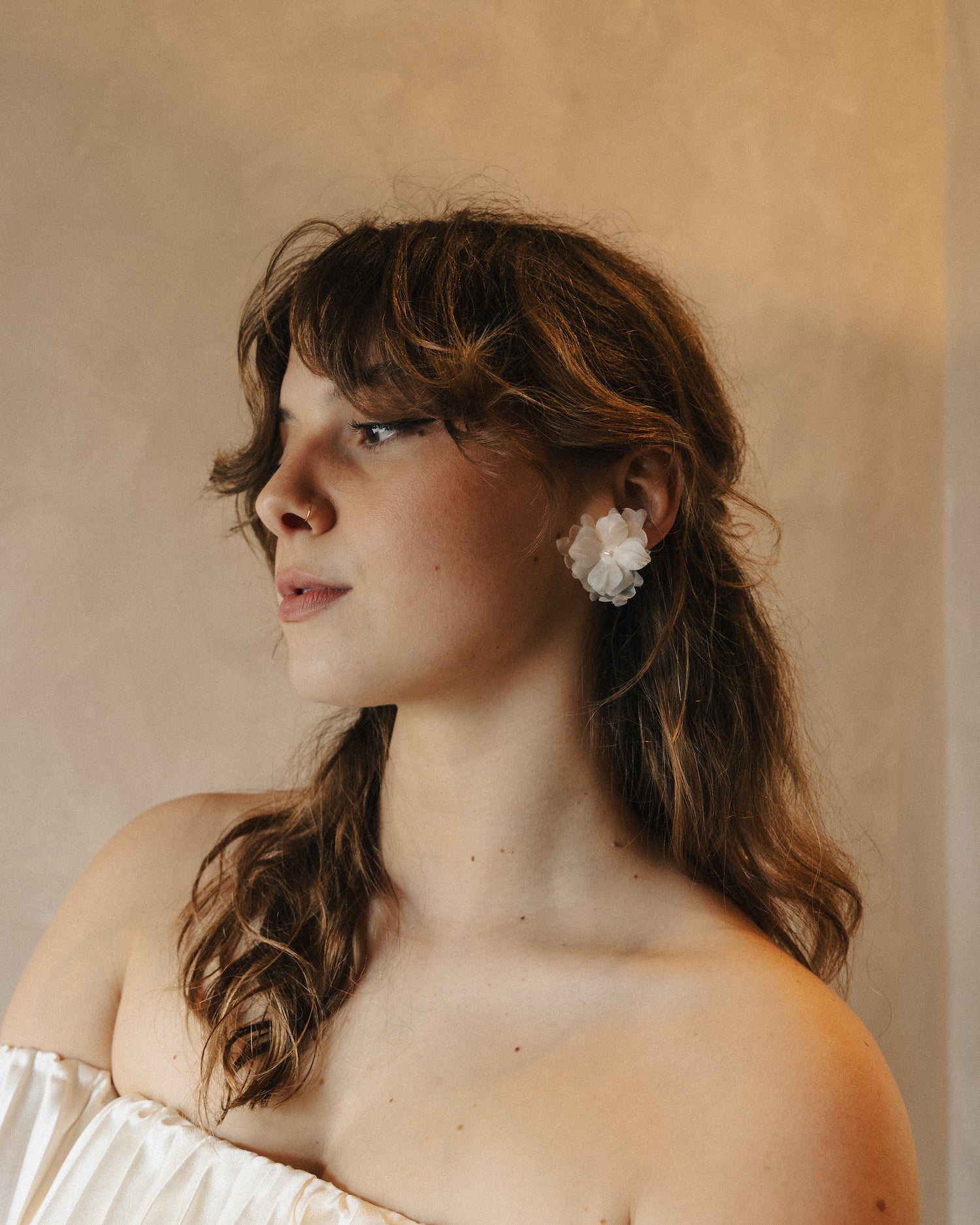 Bella - Silk Flower Earrings