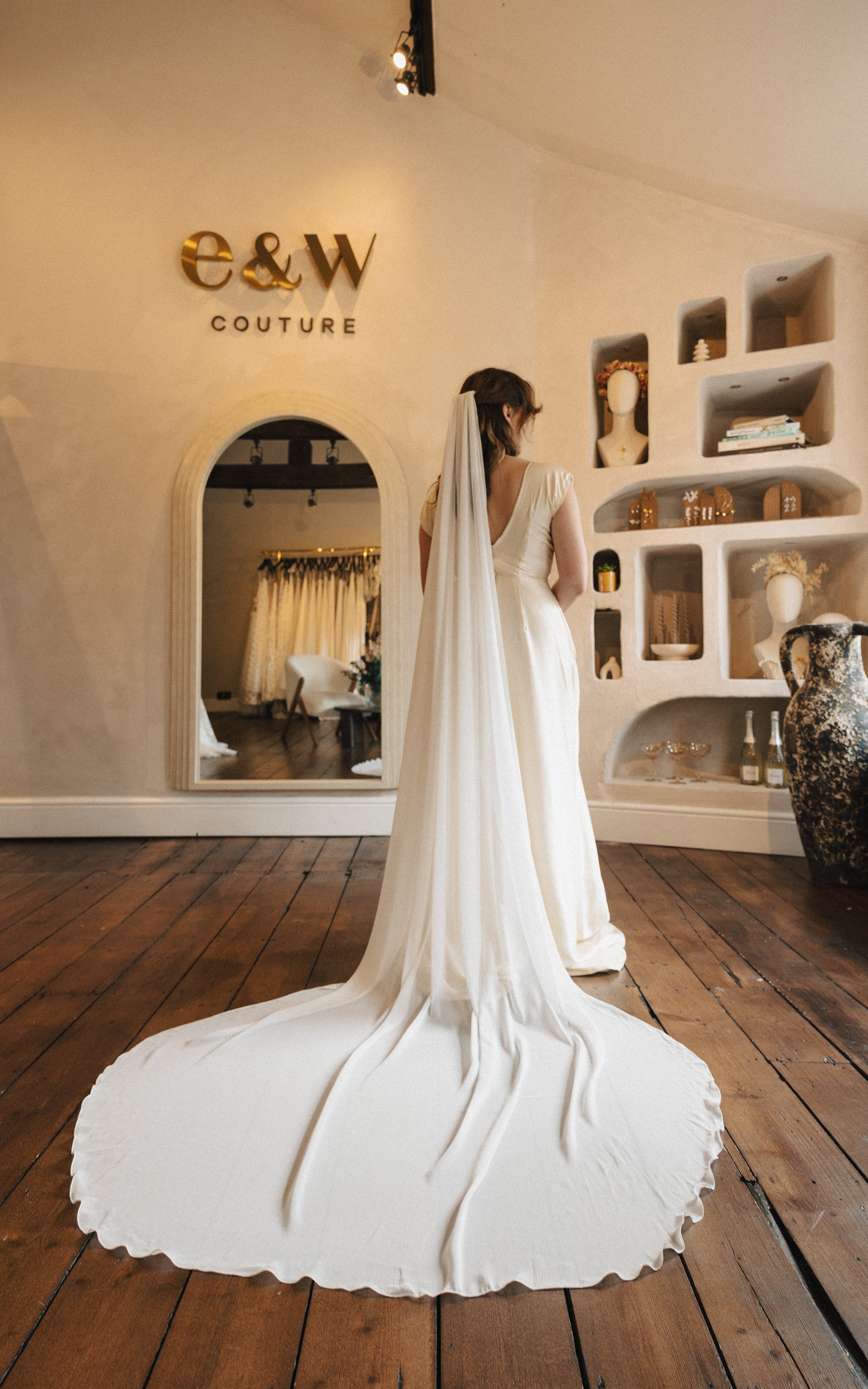 Crinkle Chiffon Veil